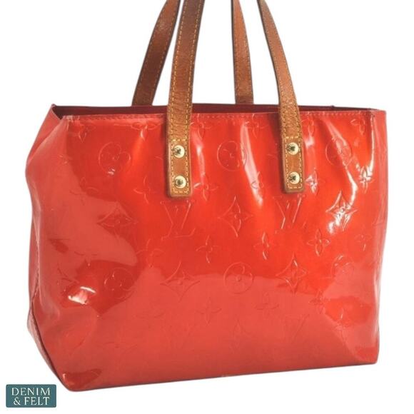Louis Vuitton Handbags - Louis Vuitton Reade PM Vernis Red Monogram Patent Leather Tote Bag Authentic
